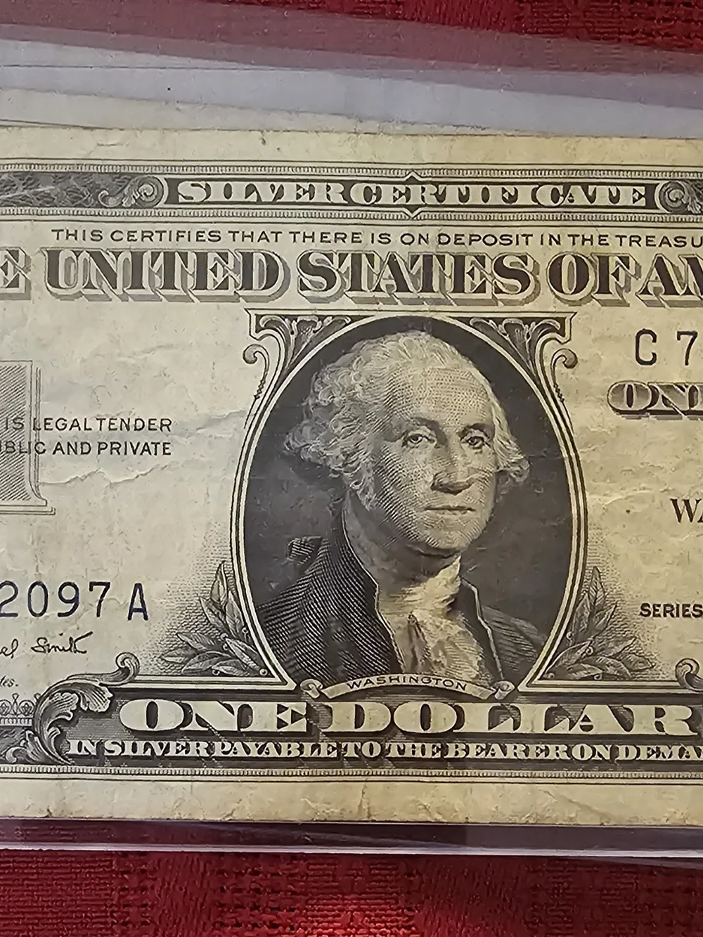 Vintage Silver Certificate Necktie - Black/Gray Pattern - Picture 5 of 5